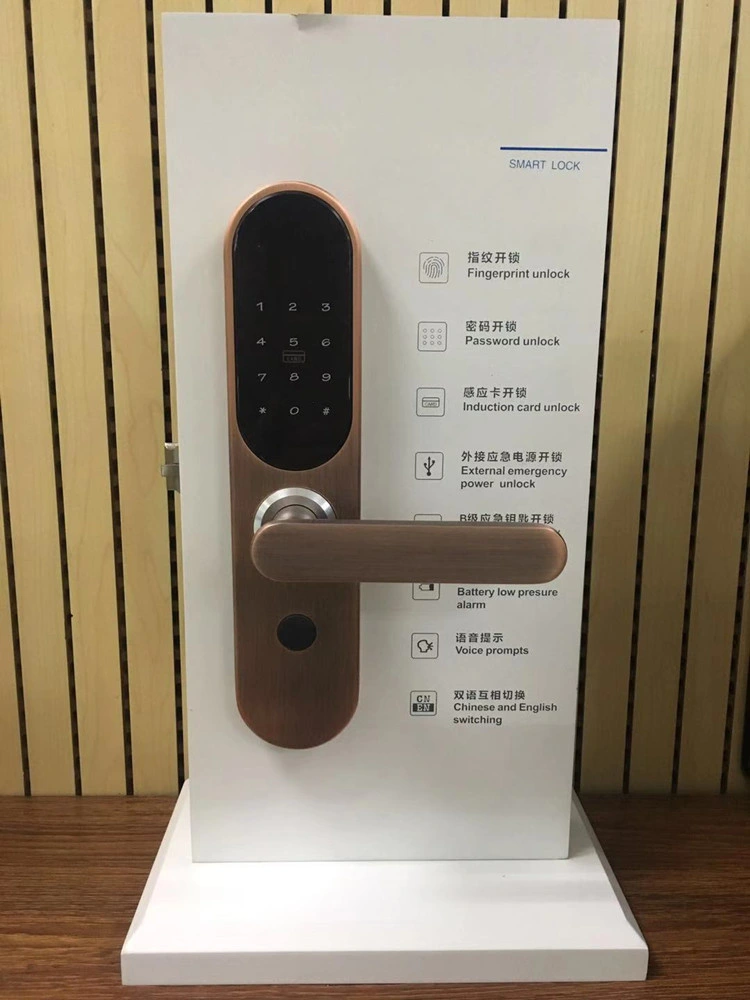 Electronic Biometric Fingerprint Door Lock Keyless Digital Door Lock Fingerprint +Password + Cards+ Mechanical Keys for Home